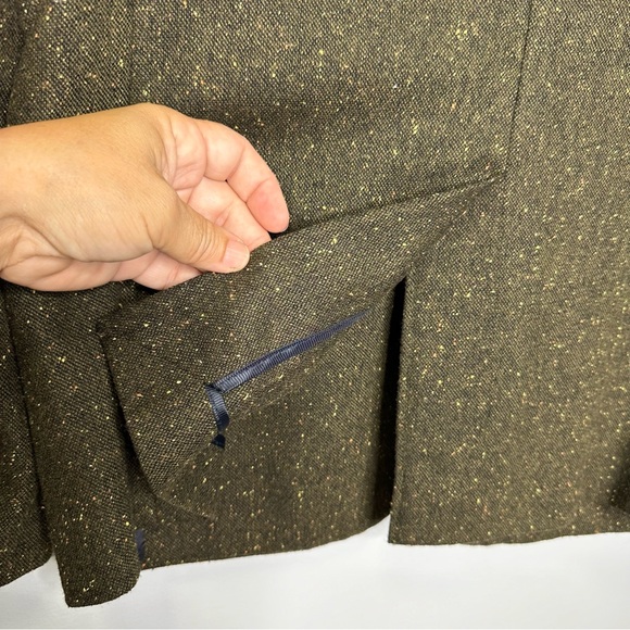 Scotch & Soda Olive Green Donnegal Tweed Single Breasted Blazer Sport Coat M/48 - Picture 8 of 12